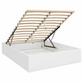 Lit coffre, avec sommier, coloris blanc, 140 x 190 cm, pour la chambre